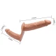 Duble Dildo-uri cu Ham din TPR, Naturale, Ajustabile