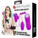 Vibrator tip glonț cu vibrații și ventuză, Roz