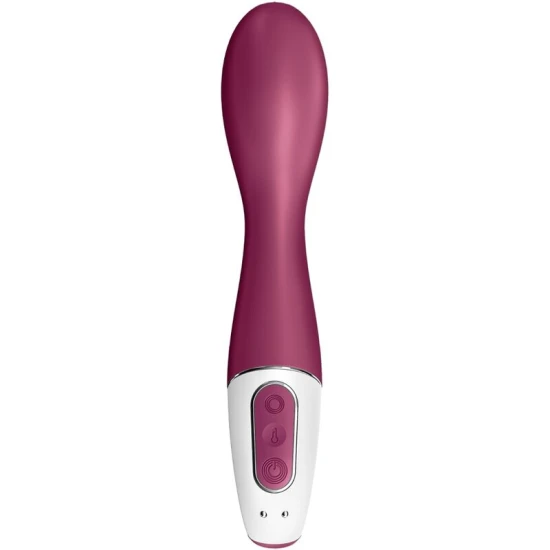 Vibrator G-Spot încălzit din silicon, negru
