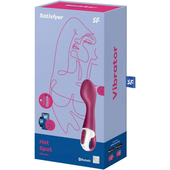 Vibrator G-Spot încălzit din silicon, negru