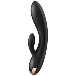 Vibrator Double Flex - Negru, Compatibil cu App, Cod: SATISFYER