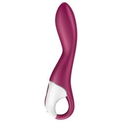 Vibrator G-spot încălzit din silicon, roz, universal
