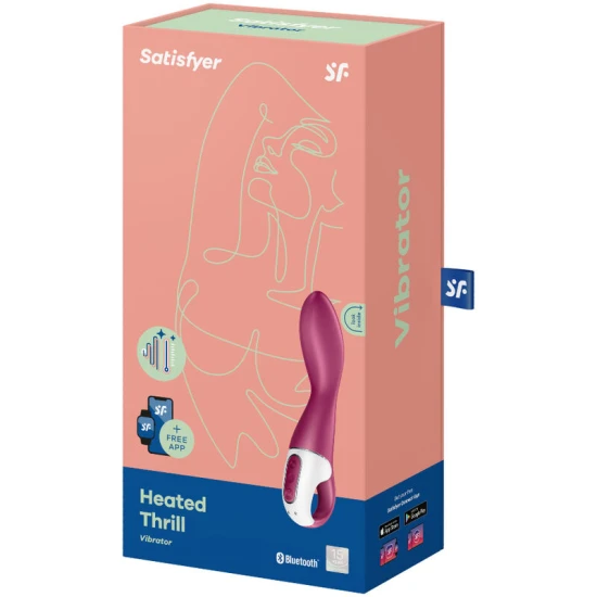 Vibrator G-spot încălzit din silicon, roz, universal