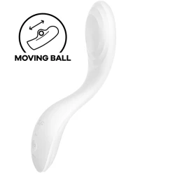 Vibrator Rrrrolling Pleasure - Stimulare intensă, Alb, Mărime medie.