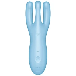 Vibrator Threesome 4 - Stimulare clitoridiană, Negru, Mărime medie.