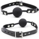 Set gag din silicon cu curea din piele, cu lacăt inclus
