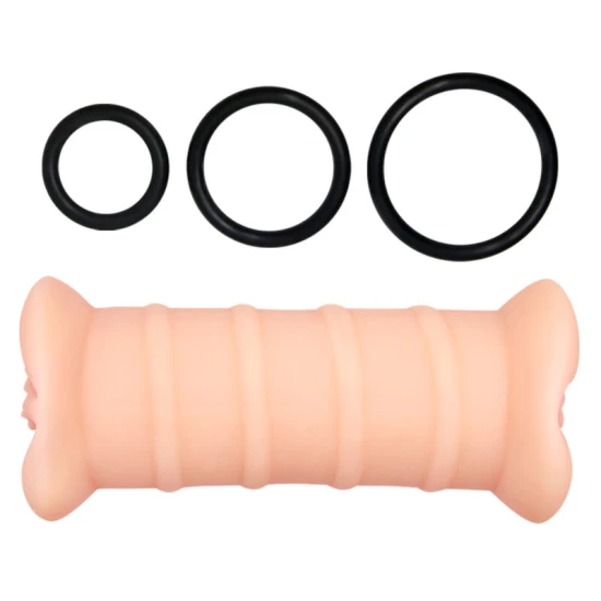 EMMA - masturbator realist cu dublă vagină, culoare naturală