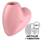 Stimulator clitoridian Air Pulse și Vibrator din silicon, roz