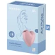 Stimulator clitoridian Air Pulse și Vibrator din silicon, roz