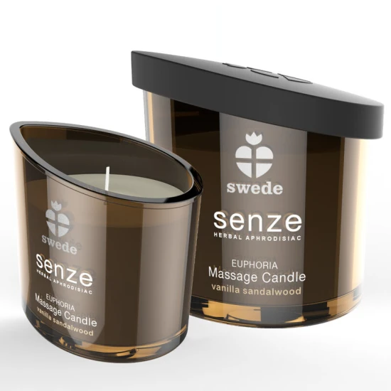 Lumânare de masaj Senze Euphoria, Vanilie, Lemn de santal
