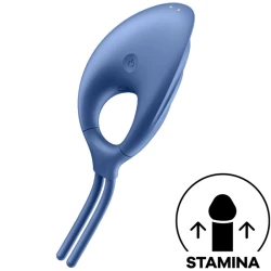Inel Vibrator Satisfyer Swordsman - Albastru, Mărime Unică