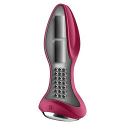 Plug Vibrator Rotator Plug 2+ - Vibrații Puternice, Roșu, Mărime Unică