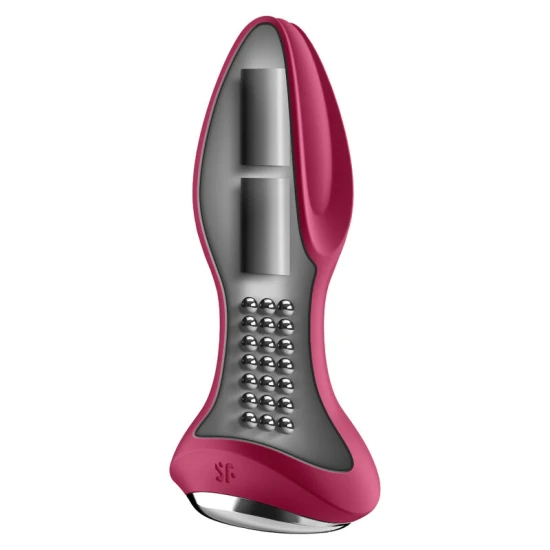Plug Vibrator Rotator Plug 2+ - Vibrații Puternice, Roșu, Mărime Unică