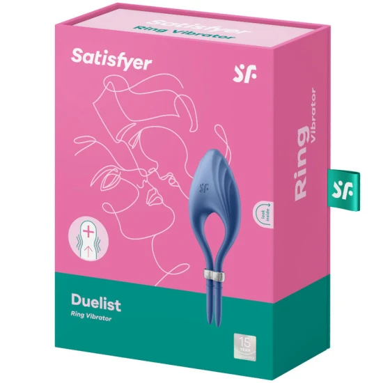 Inel Vibrator Duelist - Intensitate, Albastru, Ajustabil.