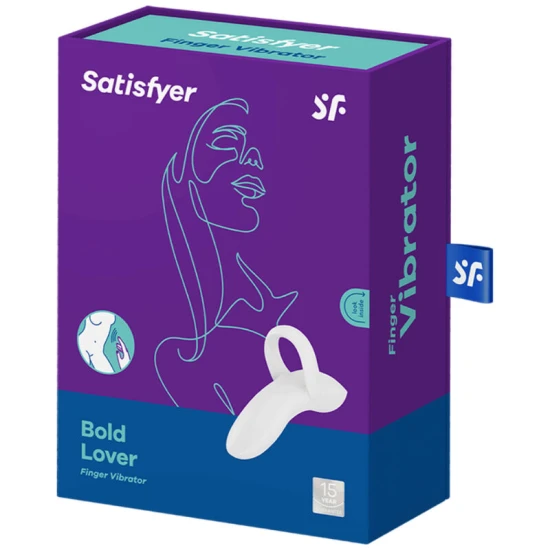 Vibrator deget - Bold Lover, Alb, Mărime unică