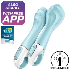 Vibrator cu pompă de aer 5+ - Model G-Spot, Albastru