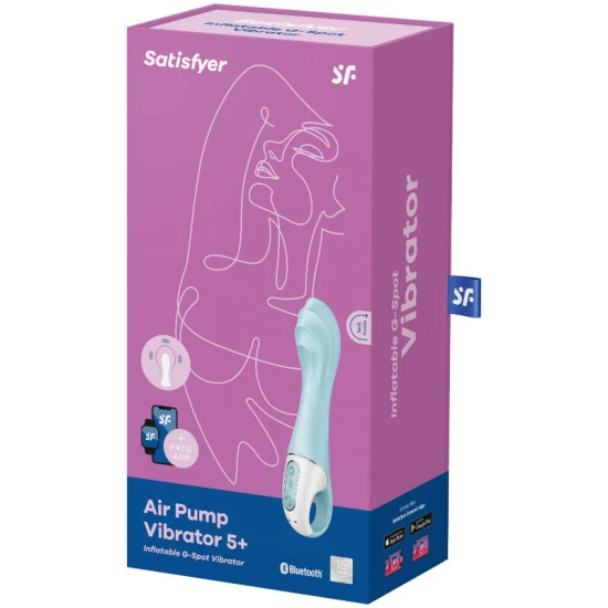 Vibrator cu pompă de aer 5+ - Model G-Spot, Albastru
