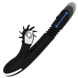 Jucărie Tip Vibrator Model Bunny Reed Up & Down Vibe, Negru & Argintiu