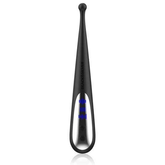 Vibrator Model KENNETH STIMULATING VIBE, Negru și Argintiu
