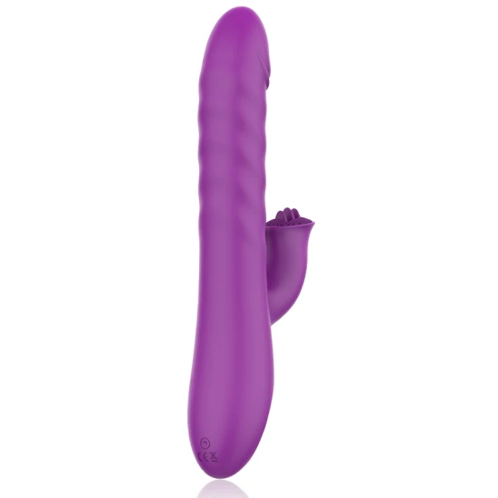 Vibrator Zenda Thruster Rotation - Funcții Multiple, Transparent, Mărime Unică