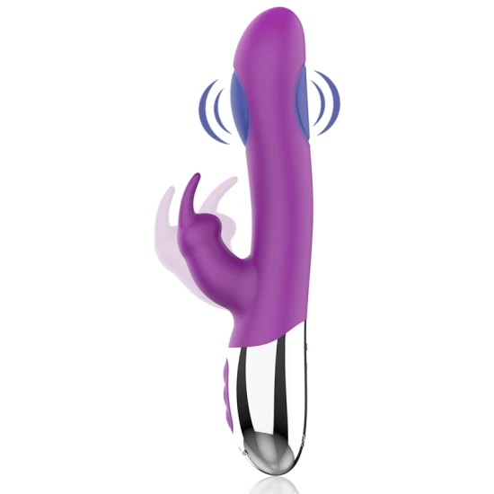 Stimulator COMBI DOUBLE TAPPING - Putere maximă, Negru, Mărime medie.