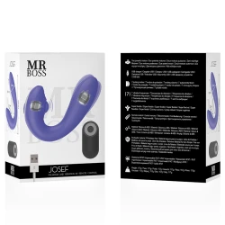 Vibrator Pentru Cupluri Mr Boss Josef, Pulsatii Si Vibratii, Telecomanda, Negru