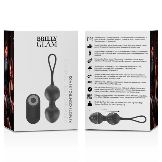 Bile Kegel Vibrante Brilly Glam, cu telecomandă