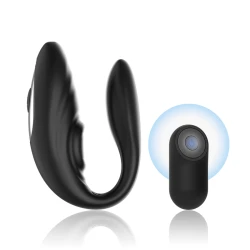 Set vibrator cu pulsatii si vibratii pentru cuplu, telecomanda