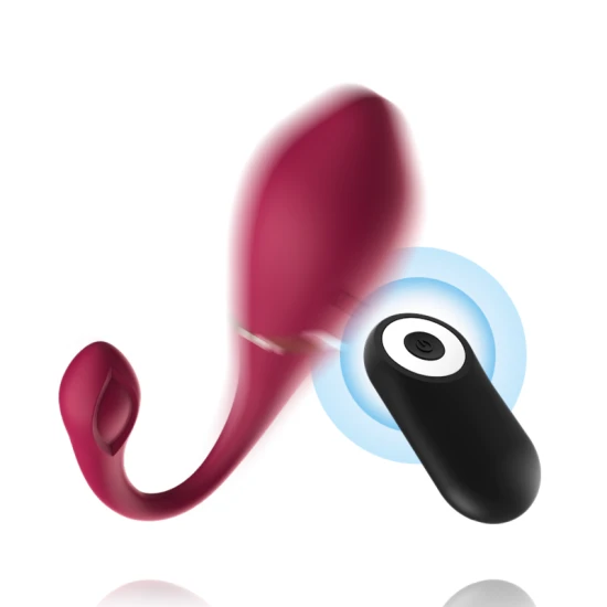 Vibrator tip ou din silicon premium, cu telecomandă, Negru