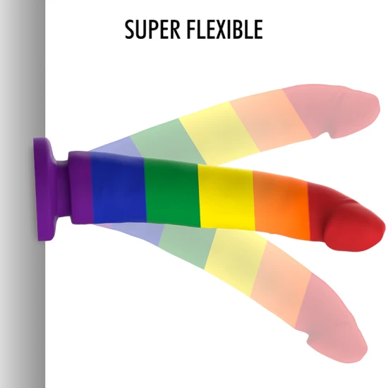 Dildo Devon Pride - Fantezie, Transparent, M.