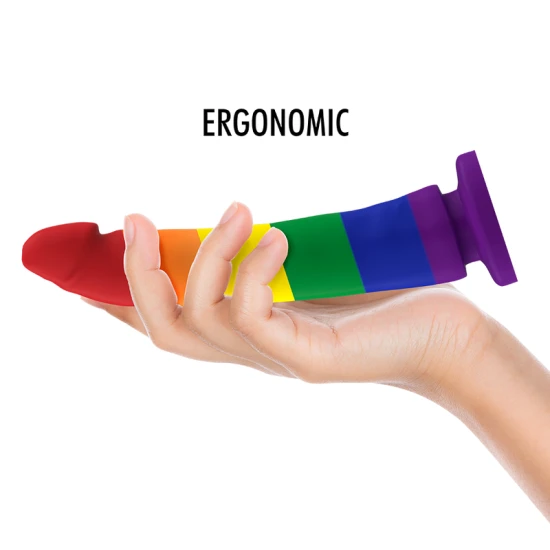 Dildo Devon Pride - Fantezie, Transparent, M.