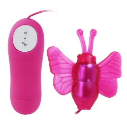 Vibrator Butterfly - Stimulator Decupat, Lilac, Mărime Unică
