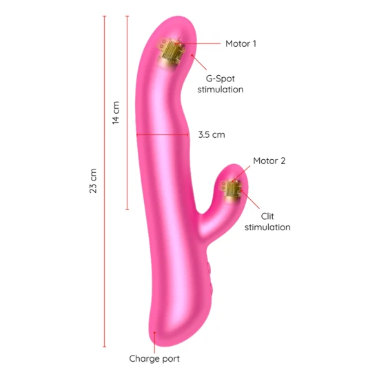 Vibrator ONINDER - OSLO VIBRATION & ROTATION, Roz, Mărime Unică
