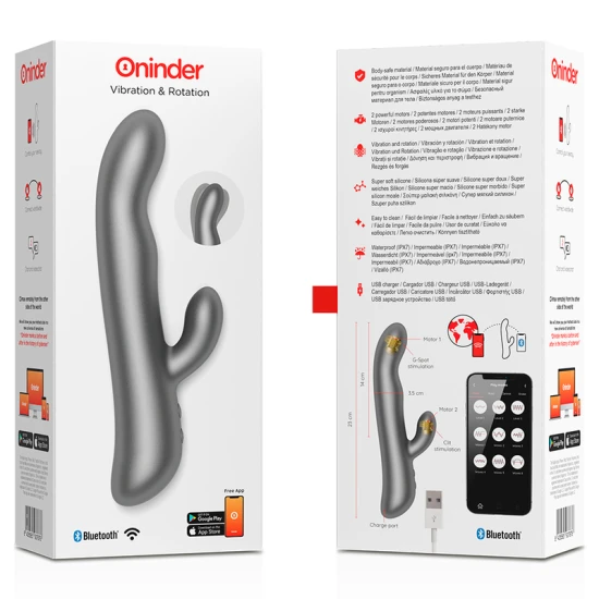 Vibrator OSLO - Vibration Rotation, Negru, Mărime Unică