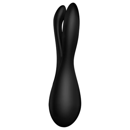 Vibrator Threesome 2 - Stimulare senzuală, Negru, Mărime Unică.