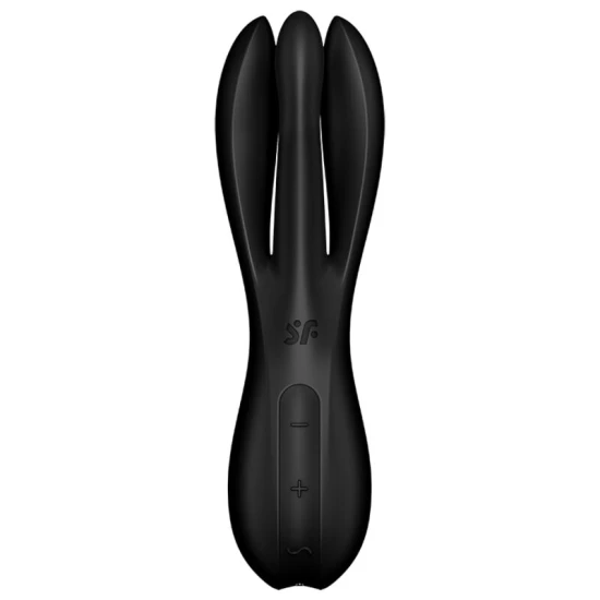 Vibrator Threesome 2 - Stimulare senzuală, Negru, Mărime Unică.