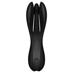 Vibrator Threesome 2 - Stimulare senzuală, Negru, Mărime Unică.