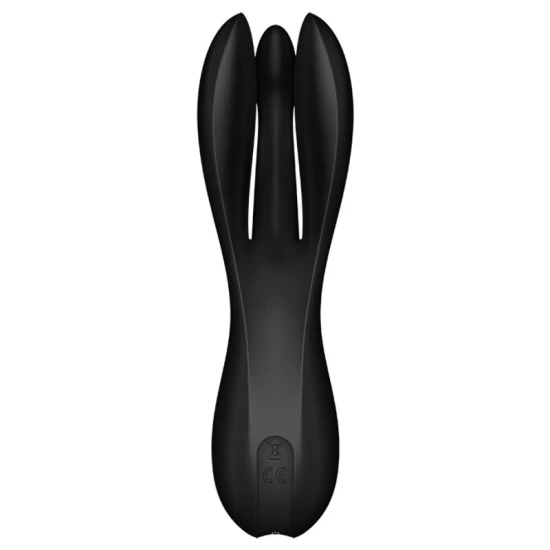 Vibrator Threesome 2 - Stimulare senzuală, Negru, Mărime Unică.