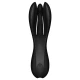 Vibrator Threesome 2 - Stimulare senzuală, Negru, Mărime Unică.