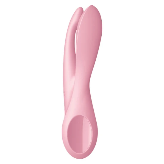 Vibrator Threesome 1 - Stimulare senzuală, Roz, Mărime unică.