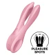 Vibrator Threesome 1 - Stimulare senzuală, Roz, Mărime unică.
