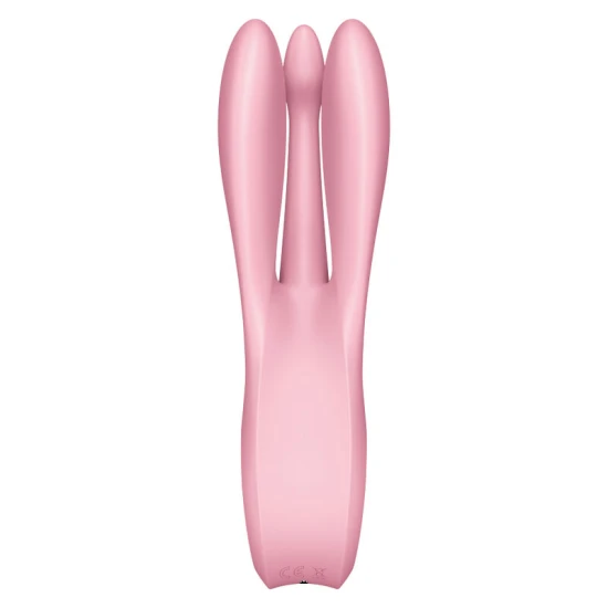 Vibrator Threesome 1 - Stimulare senzuală, Roz, Mărime unică.