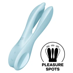Vibrator Threesome 1 - Stimulare senzuală, Negru, Mărime medie.