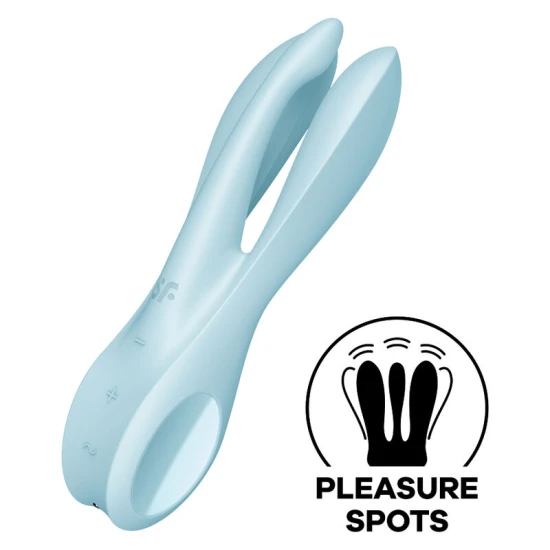 Vibrator Threesome 1 - Stimulare senzuală, Negru, Mărime medie.
