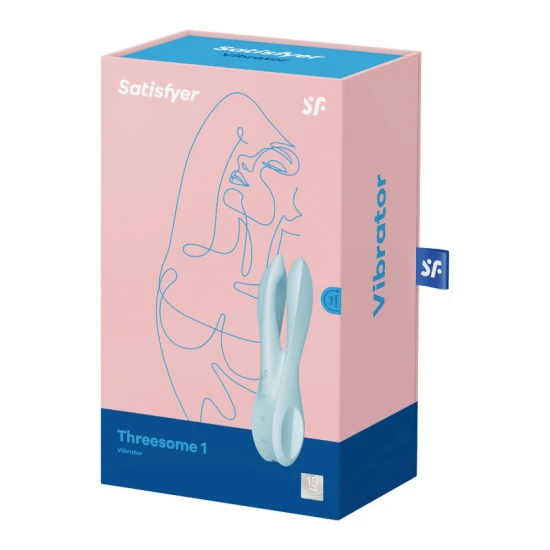 Vibrator Threesome 1 - Stimulare senzuală, Negru, Mărime medie.