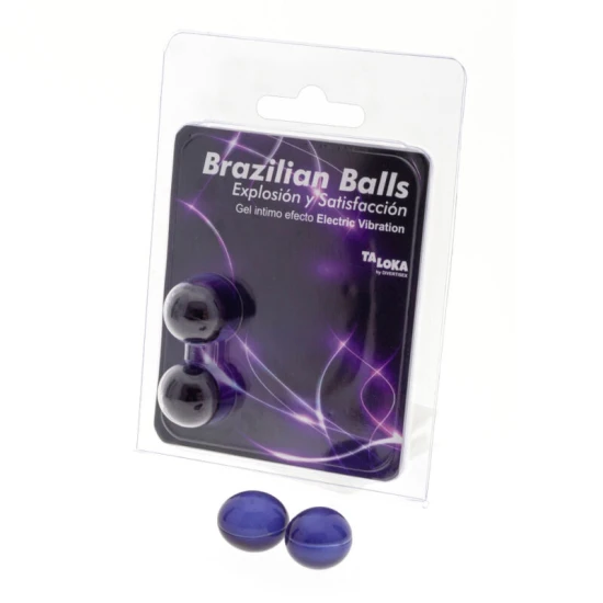 2 bile braziliene cu gel excitant, efect de vibrații electrice