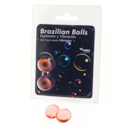 Gel excitant cu 2 bile braziliene, efect vibrator, Diablo Picante