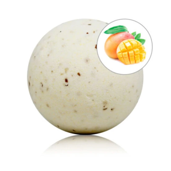 Bombă de baie cu aromă de mango și petale de trandafir, 140 g