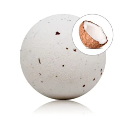 Bombă de baie cu aromă de cocos, cu petale de trandafir