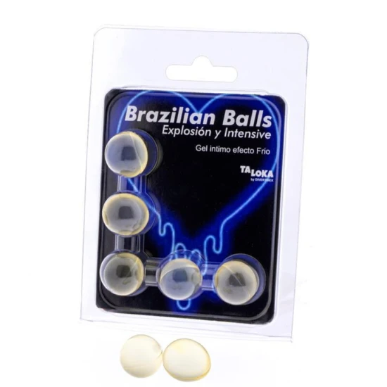 5 bile braziliene cu gel excitant rece și efect de vibrații